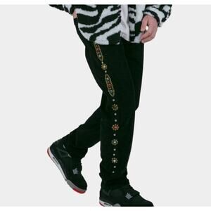 MNML Men’s Mojave Corduroy Embellished Rhinestone Pants Size 33